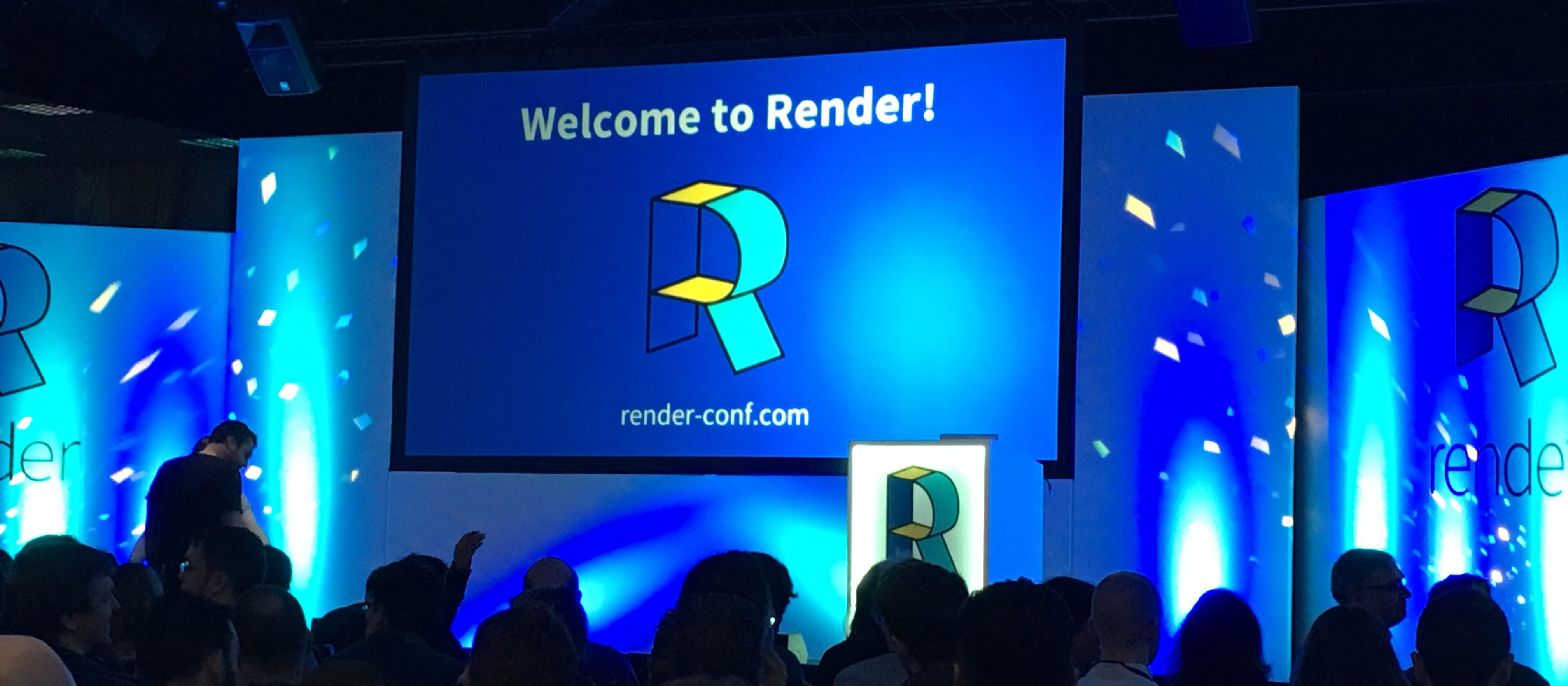 The conference room at RenderConf 2017