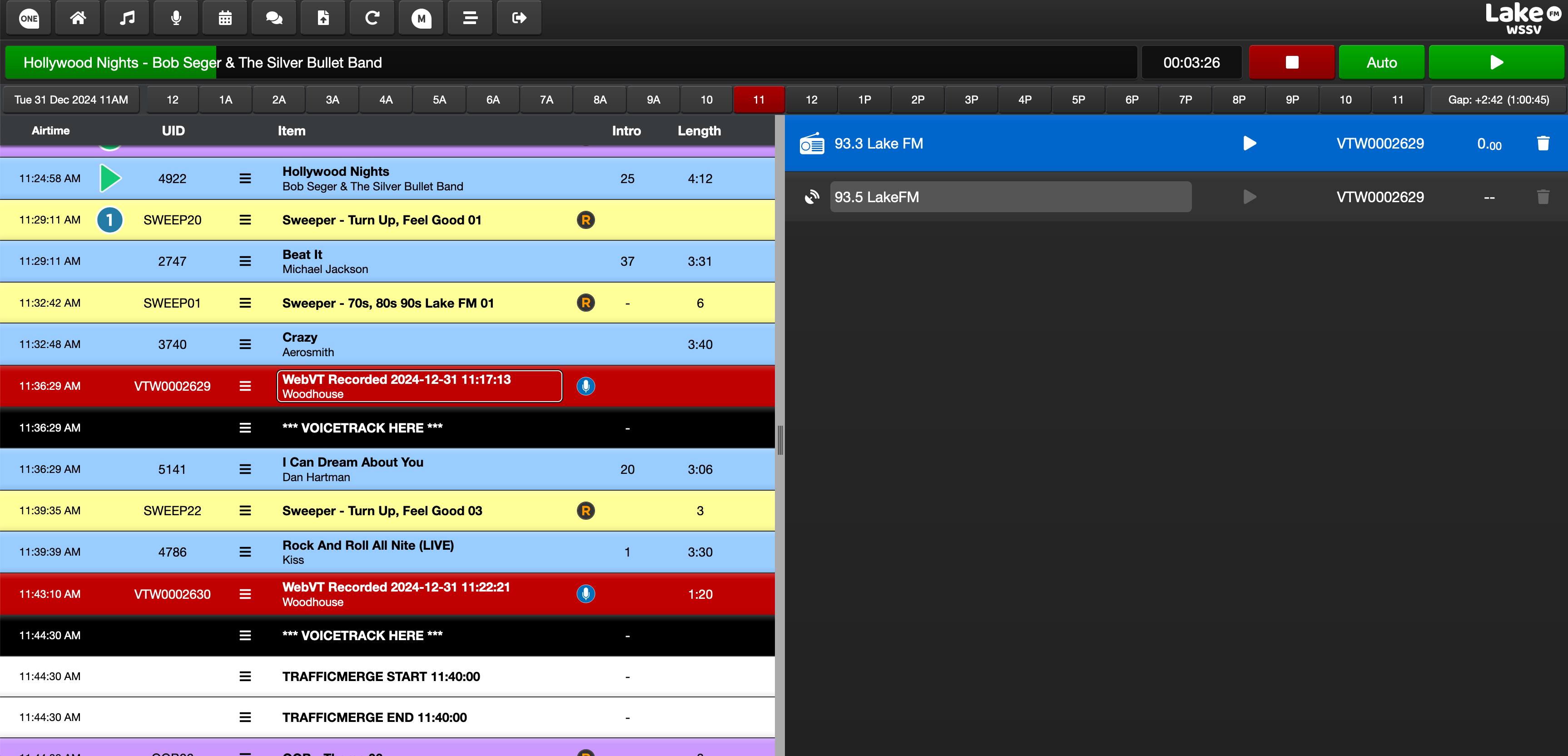 Screenshot Example of Custom VoiceTracks