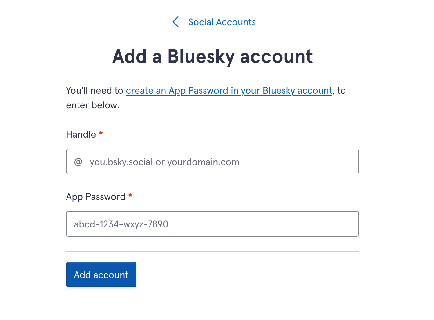 Adding a Bluesky account to Aiir