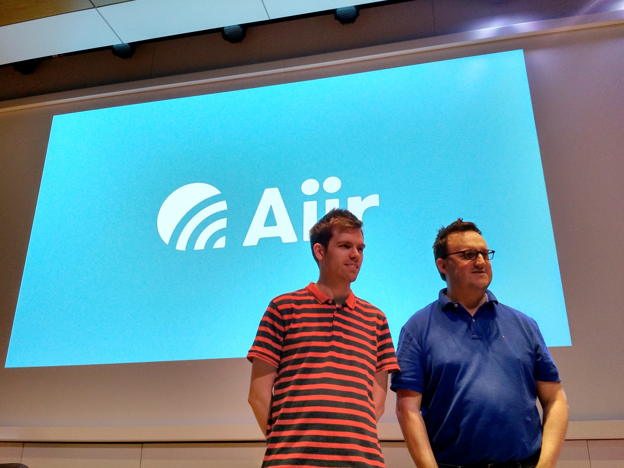 Gav and I the day before our Aiir brand reveal keynote preparation