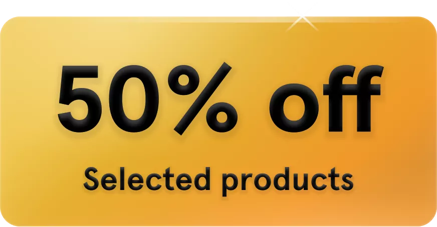 50% off selected products