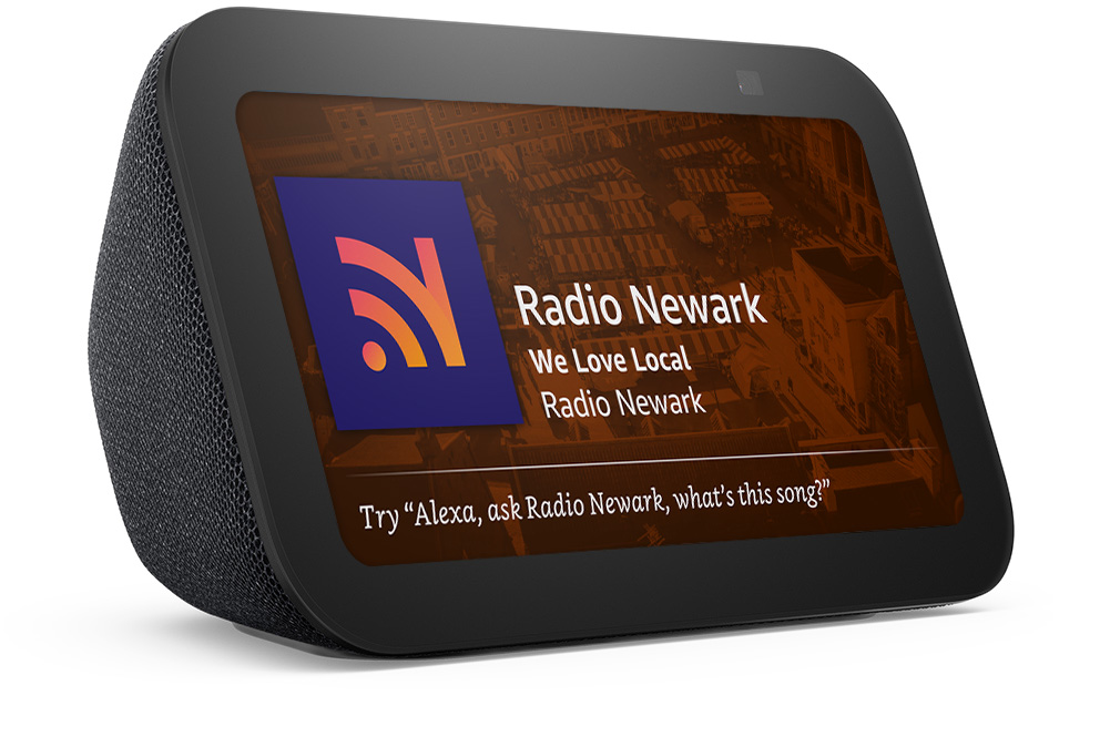 Radio Newark on an Amazon Echo Show 5