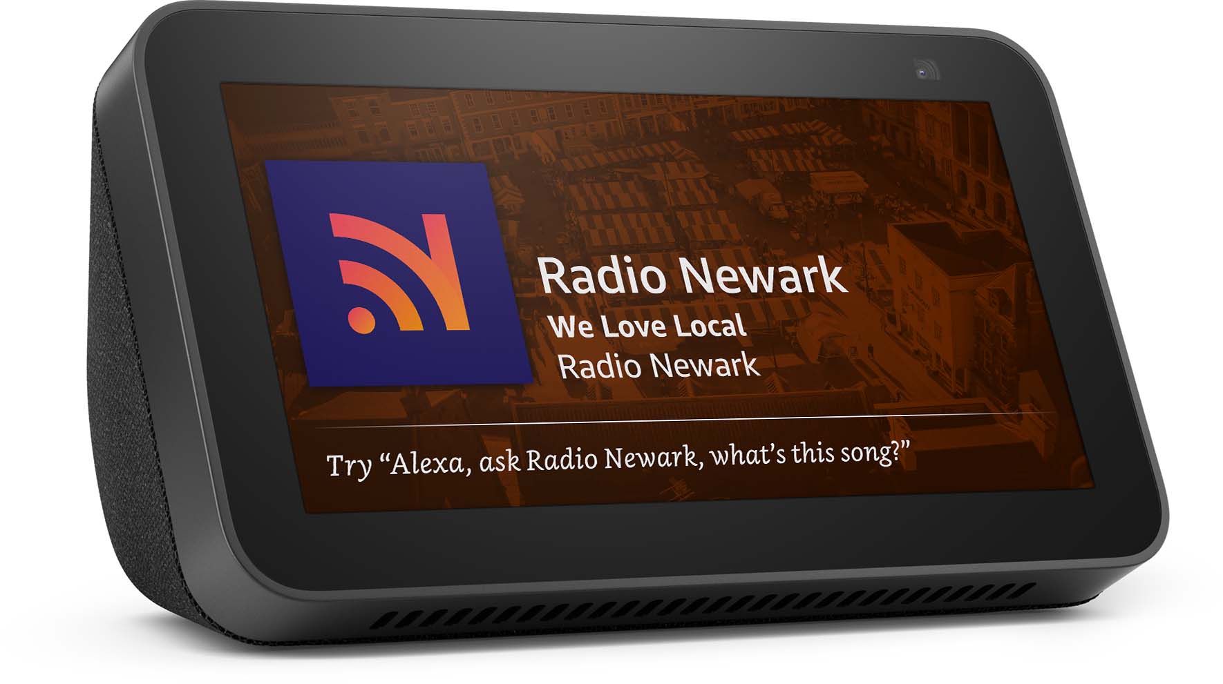 Radio Newark on an Amazon Echo Show 5