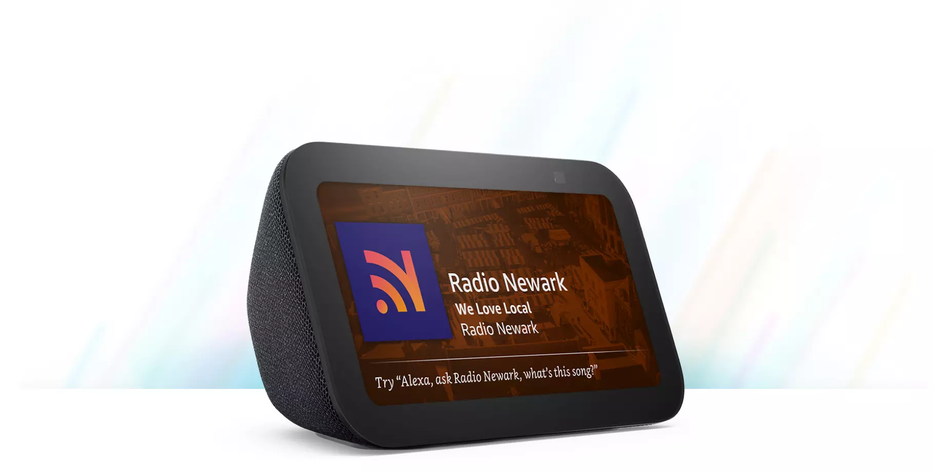 Amazon Echo Show playing Radio Newark